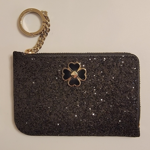 kate spade Handbags - Kate Spade Glittery Card Holder with Key Chain